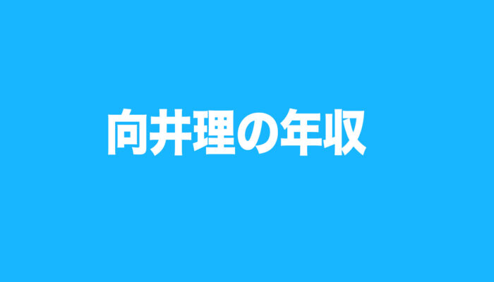 向井理　年収